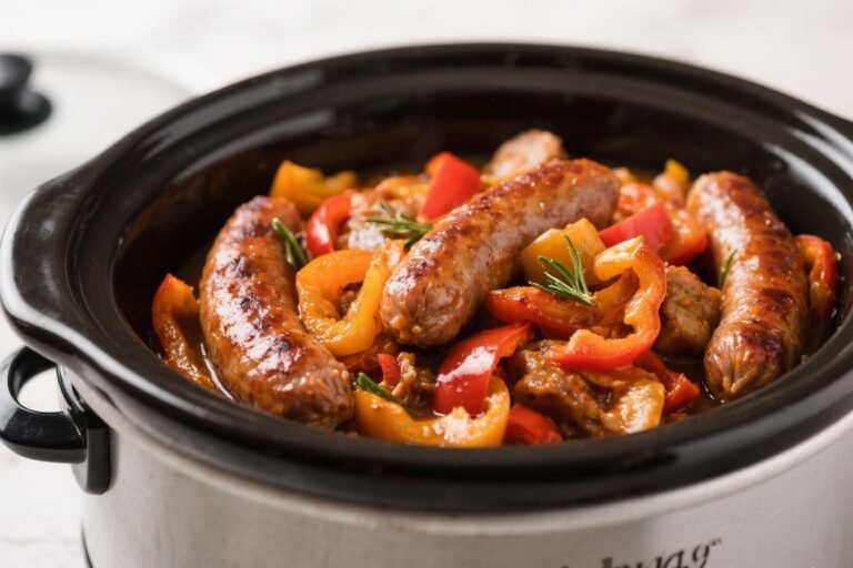 Crockpot Sausage and Peppers – Easy, Comforting, and Full of Flavor