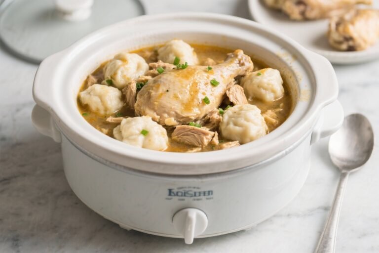 Crockpot Chicken and Dumplings for the Ultimate Comfort Bowl