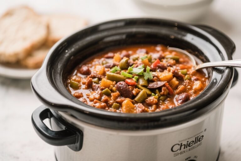 Cozy and Hearty Vegetarian Chili Made Easy in the Crockpot