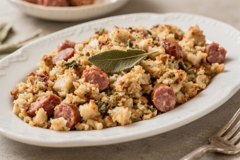 Best Sausage and Sage Stuffing for Rich Savory Holiday Flavor