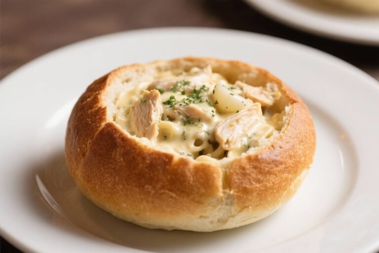 How to Make Chicken Alfredo Garlic Bread Bowls at Home