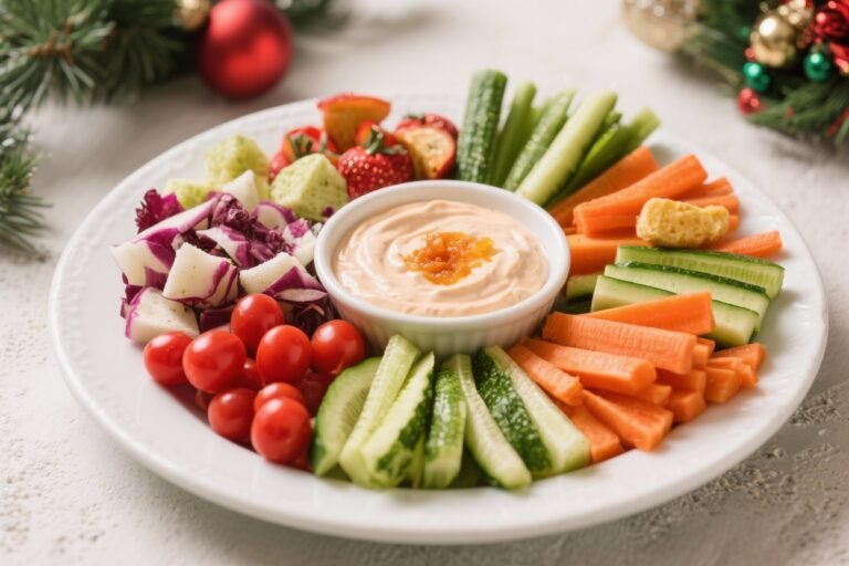 Christmas Veggie Tray With Dip – Festive, Fresh, and Easy to Make