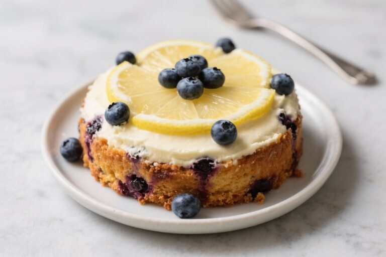 Bright Moist Vegan Lemon Blueberry Cake Made Easy