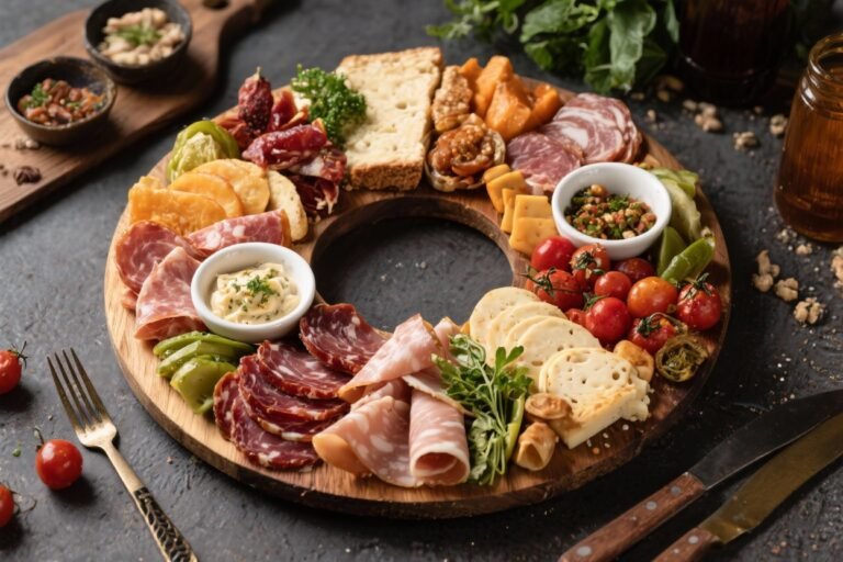 A Beautiful Charcuterie Wreath Board Everyone Loves