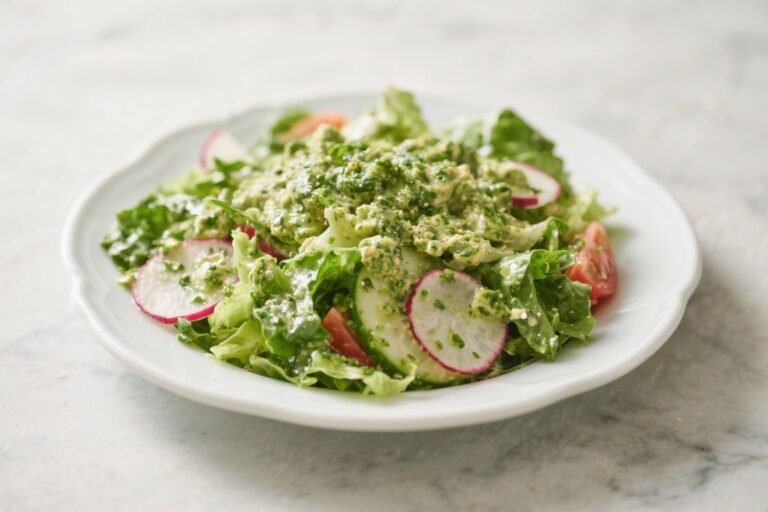 Fresh Green Goddess Salad Full of Herbs and Flavor